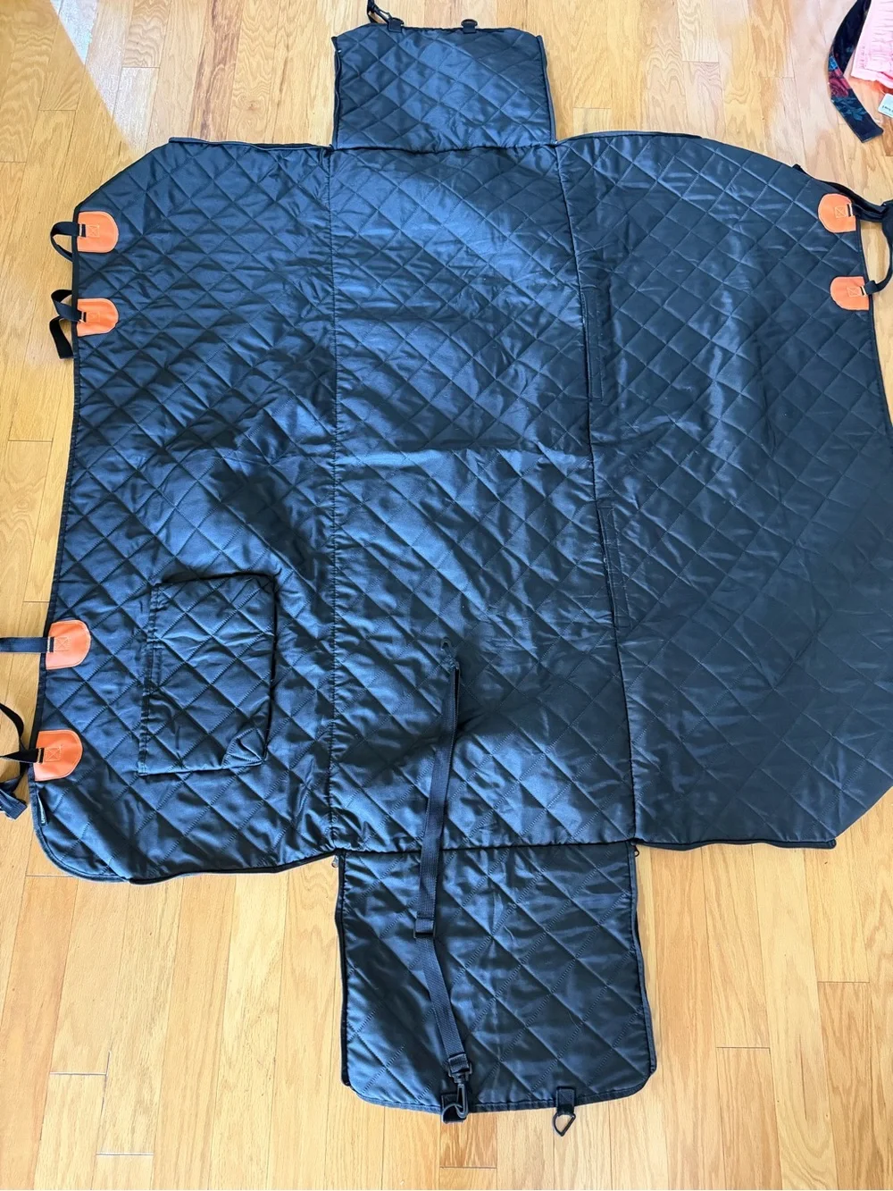 Universal Black & Tan Quilted Dog Car Seat Cover - Pets Travel Protector